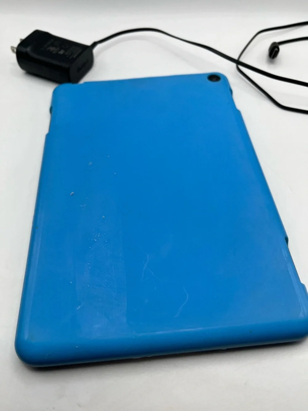 Blue Amazon Fire Tablet with Protective Case - Amazon